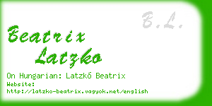 beatrix latzko business card